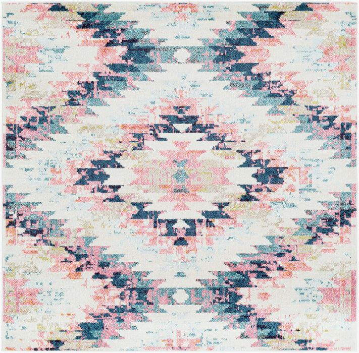 Anika Machine Woven Rug — Pink / Navy | ANI-1037