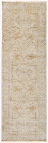 Antique Handmade Wool Rug — Ivory / Tan | ATQ-1000