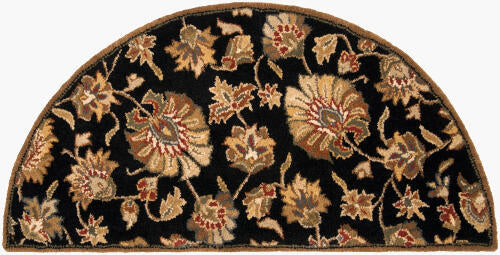 Caesar Handmade Wool Rug — Black / Olive / Rust | CAE-1027