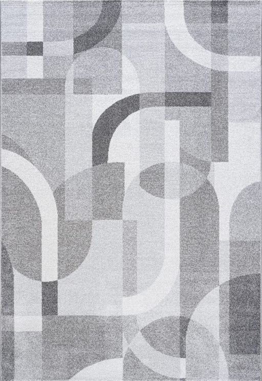 8'x10' Power-Loomed Modern Geometrical Style Grey/White Area Rug – KB Rugs