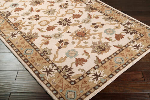 Caesar Handmade Wool Rug — Ivory / Gold / Rust | CAE-1010