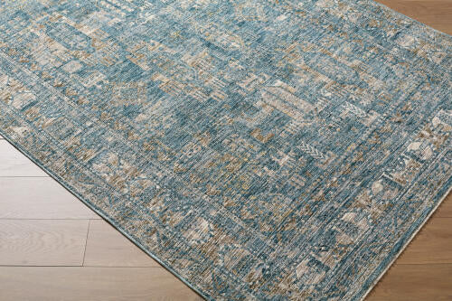 Livabliss Mirabel Machine Woven Rug — Denim / Camel | MBE-2301