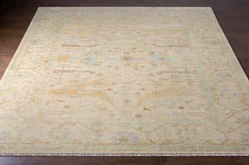 Antique Handmade Wool Rug — Ivory / Tan | ATQ-1000 - colour & pattern