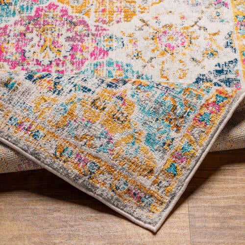 Livabliss Harput Machine Woven Rug — Multicolor Diamond Medallion | HAP-1018