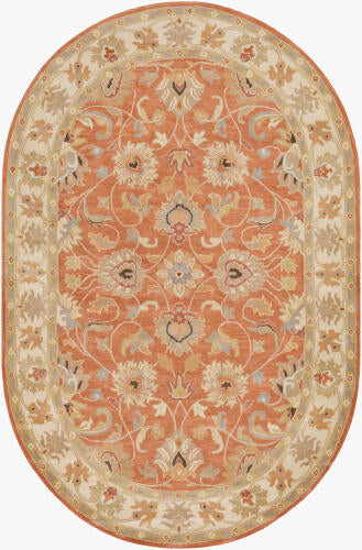 Caesar Handmade Wool Rug — Rust / Burnt Orange | CAE-1124