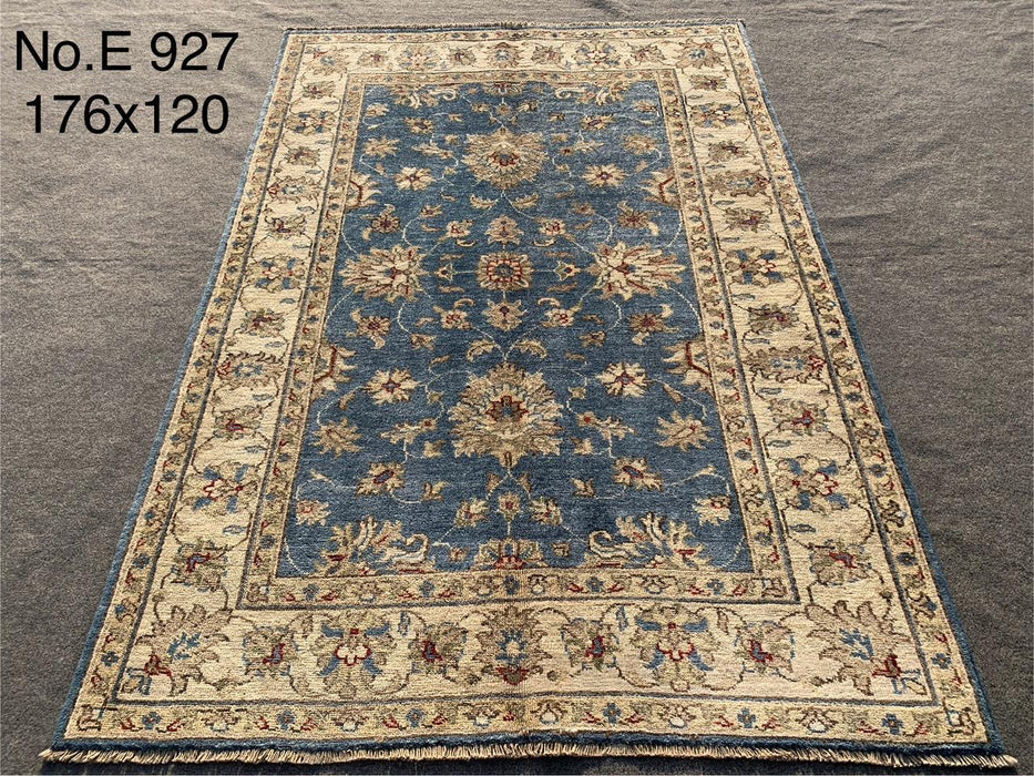 3’9” × 5’7” Hand-Knotted Afghan Wool Rug