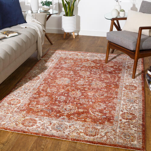 Livabliss  Mirabel Machine Woven Rug — Rust / Cream | MBE-2307