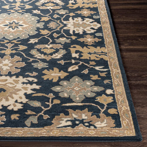 Caesar Handmade Wool Rug — Navy / Beige | CAE-1154