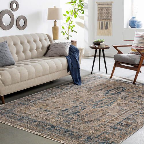 Livabliss Mirabel Machine Woven Rug — Ivory / Denim | MBE-2302