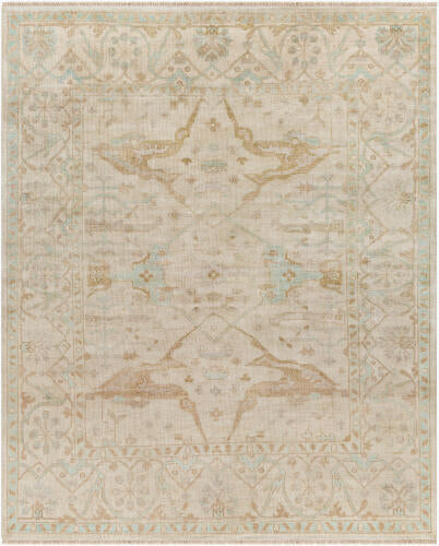 Antique Handmade Wool Rug — Ivory / Tan | ATQ-1000 - performance