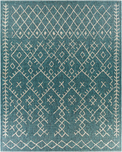 Livabliss Eagean Machine Woven Rug — Teal / Ivory | EAG-2330 - performance