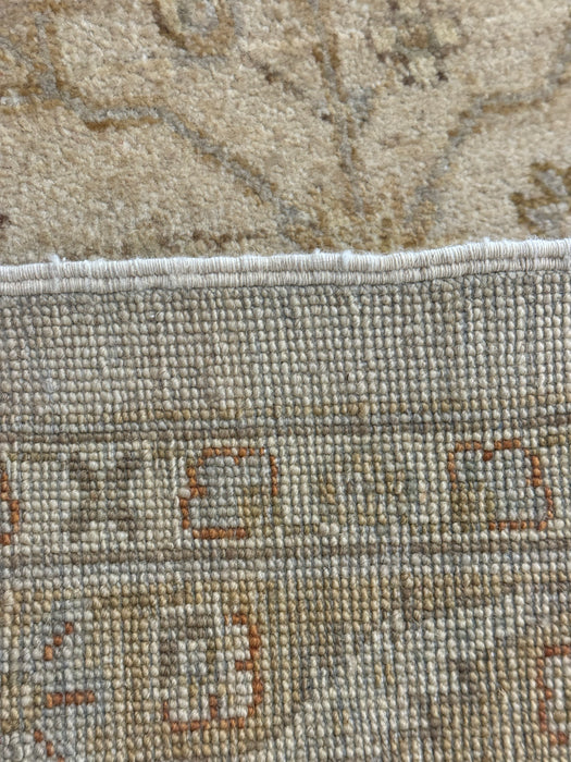 9'x12' Hand-Knotted Chobi Wool Area Rug - Beige/Bluish