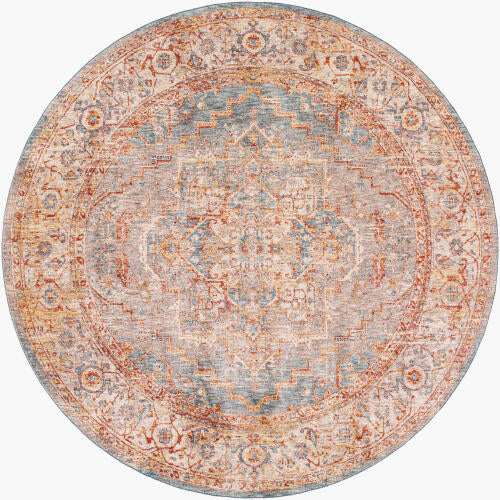 Livabliss  Mirabel Machine Woven Rug — Rust / Blue | MBE-2310