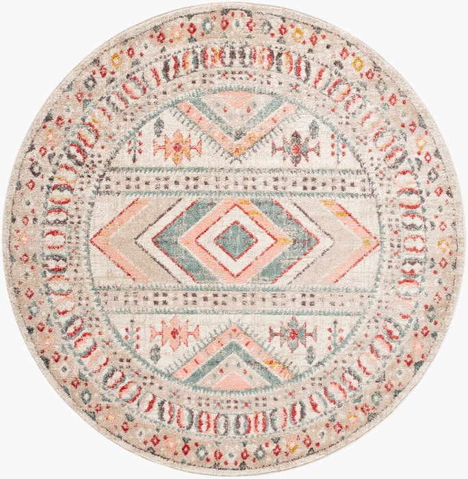 Ankara Machine Woven Rug — Ivory / Rose Sage Multi | AKR-2336