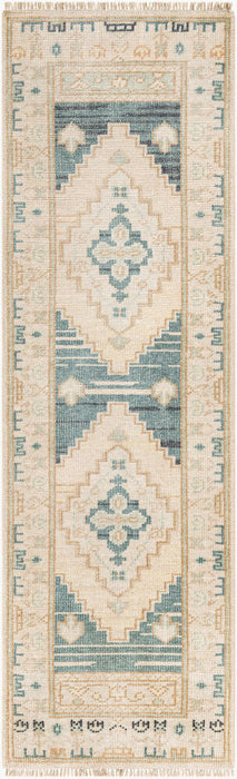 Anadolu Hand Knotted Rug — Teal / Cream | AAU-2301
