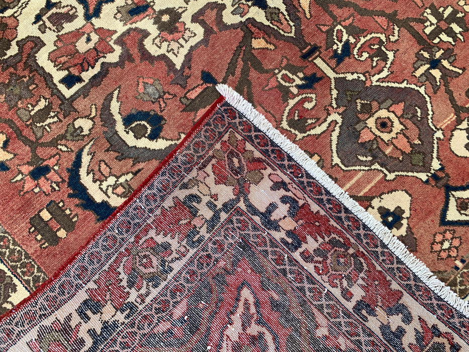 9'8 x 6'11 Hand-Knotted Persian Wool Rug - Taupe Floral Medallion Design - KBHM-1002