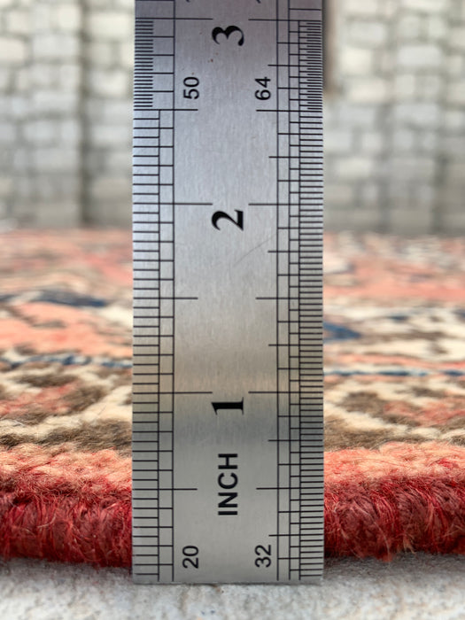 9'8 x 6'11 Hand-Knotted Persian Wool Rug - Taupe Floral Medallion Design - KBHM-1002