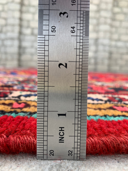 9'11 x 7'1 Hand-Knotted Persian Wool Rug - Red Floral Medallion Design - KBHM-1003
