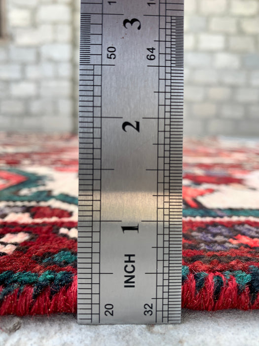 9'5 x 6'7 Hand-Knotted Persian Wool Rug - Multicolor Geometric Patchwork Design - KBHM-1006