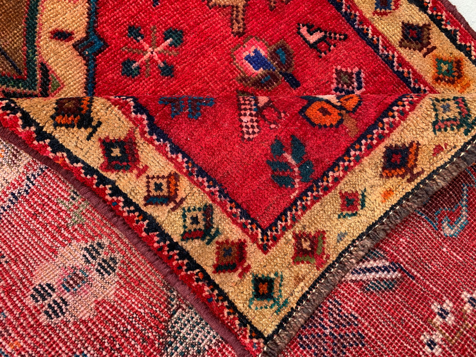 5'4 x 2'9 Hand-Knotted Persian Wool Rug - Red Tribal Pictorial Design - KBHM-1011
