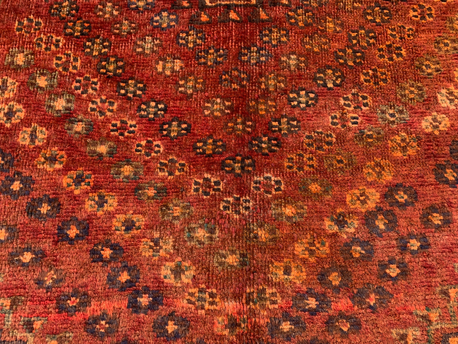 7'3 x 5'1 Hand-Knotted Persian Wool Rug - Faded Rust Tribal Medallion Design - KBHM-1013