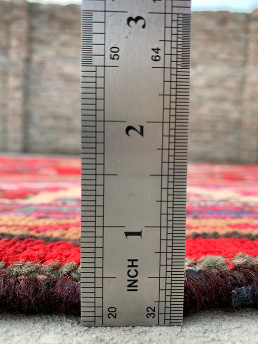 10'7 x 6'11 Hand-Knotted Persian Wool Rug - Red Floral Medallion Design - KBHM-1015