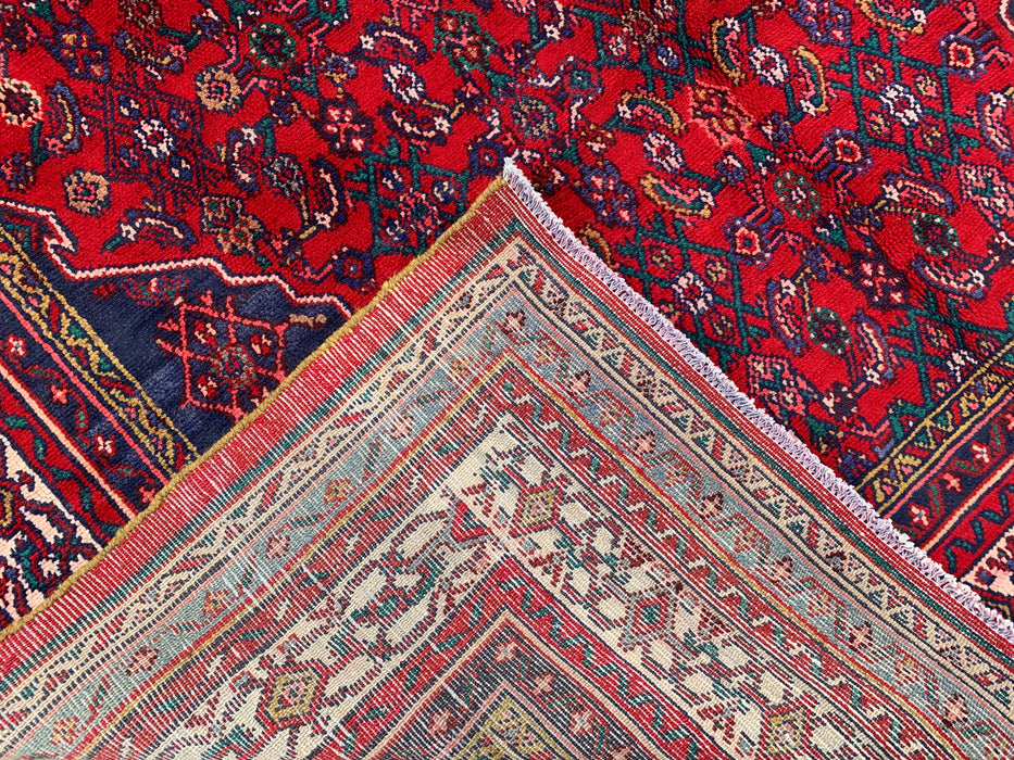9'11 x 6'11 Hand-Knotted Persian Wool Rug - Red Medallion Design - KBHM-1016