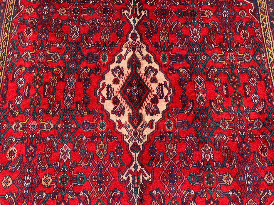 9'11 x 6'11 Hand-Knotted Persian Wool Rug - Red Medallion Design - KBHM-1016