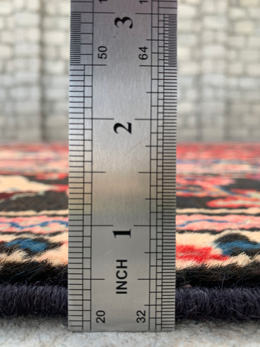 9'3 x 7'2 Hand-Knotted Persian Wool Rug - Red Floral Medallion Design - KBHM-1017