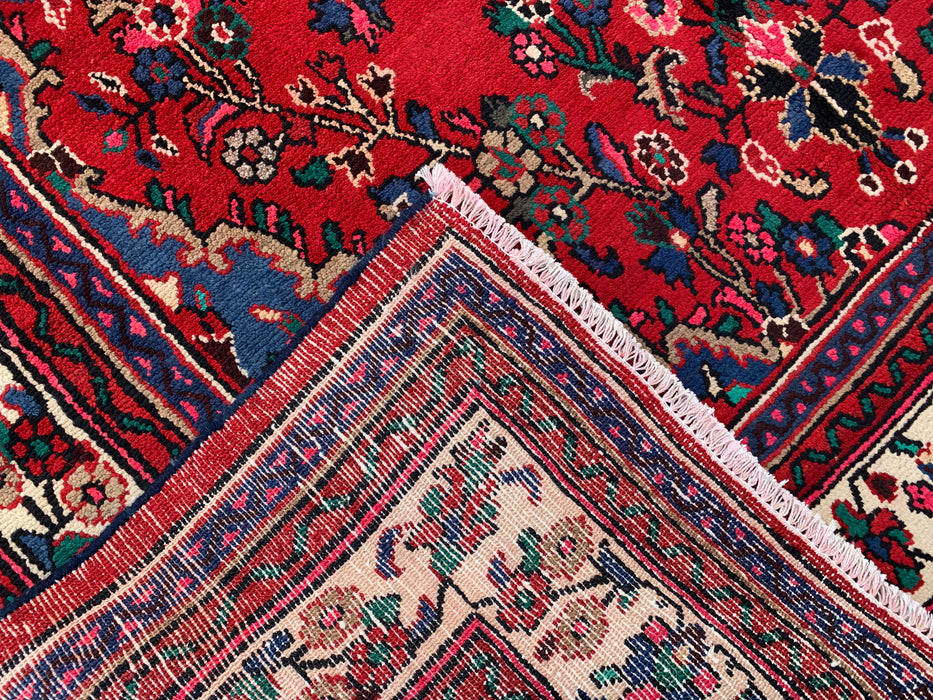 10'0 x 6'10 Hand-Knotted Persian Wool Rug - Red Floral Medallion Design - KBHM-1018