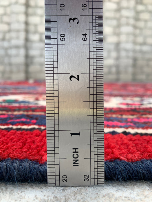 10'0 x 6'10 Hand-Knotted Persian Wool Rug - Red Floral Medallion Design - KBHM-1018