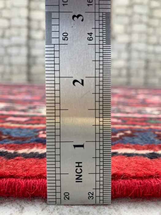 Handmade Persian Wool Area Rug 7x10 - Coral Geometric Medallion Persian Style Rug - Exact Size 9'11" x 6'9" - KBHM-1021