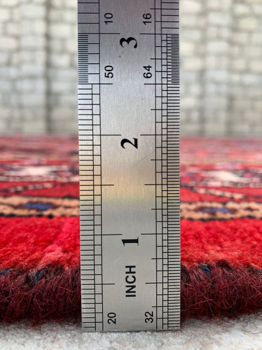9'10 x 7'1 Hand-Knotted Persian Wool Rug - Coral Geometric Medallion Design - KBHM-1023