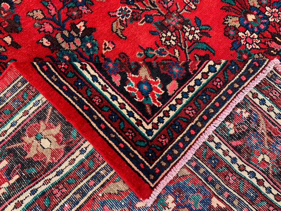 11'8 x 8'11 Hand-Knotted Persian Wool Rug in Red, Blue & Ivory Traditional Medallion Design | KBHM-1060