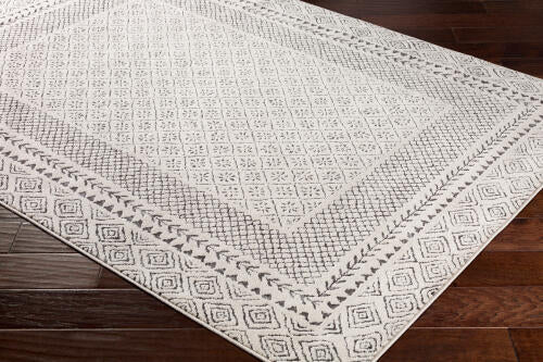 Bahar Machine Woven Rug — Charcoal / Light Beige | BHR-2321