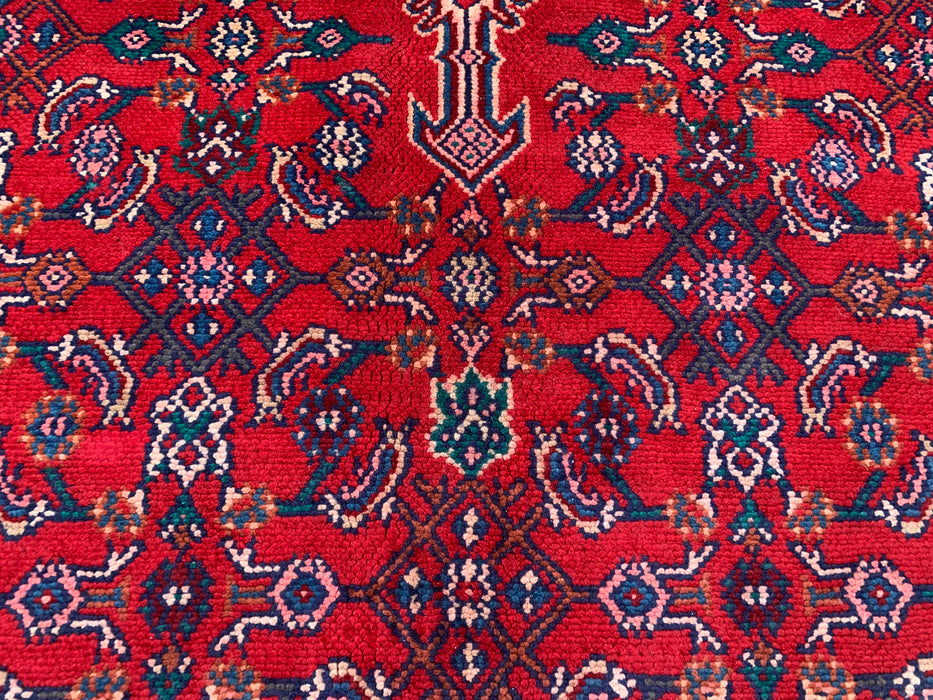 11'7 x 8'10 Hand-Knotted Persian Wool Rug in Red, Blue & Ivory Traditional Medallion Design | KBHM-1061