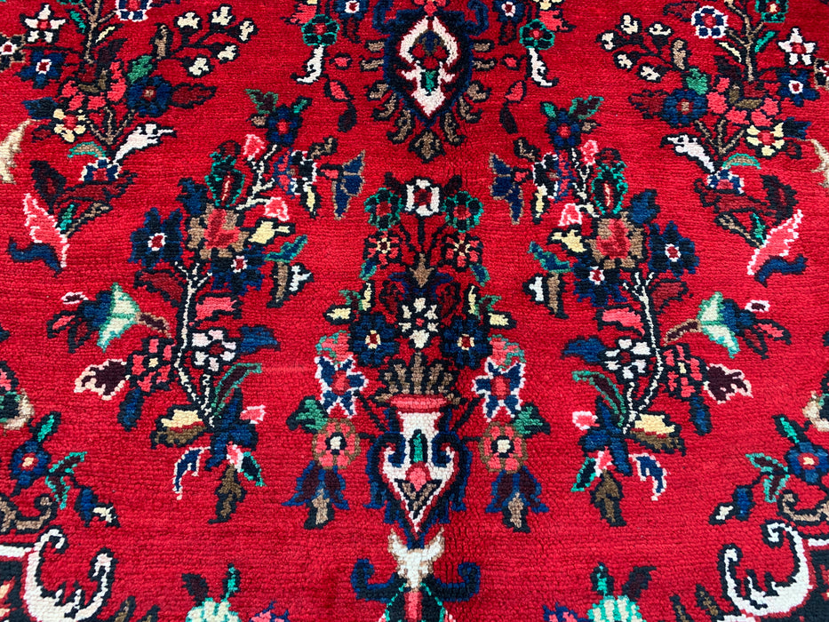 11'8 x 8'7 Hand-Knotted Persian Wool Rug in Red, Blue & Ivory Traditional Medallion Design | KBHM-1062