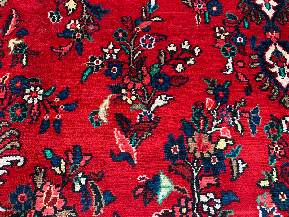 11'8 x 8'7 Hand-Knotted Persian Wool Rug in Red, Blue & Ivory Traditional Medallion Design | KBHM-1062