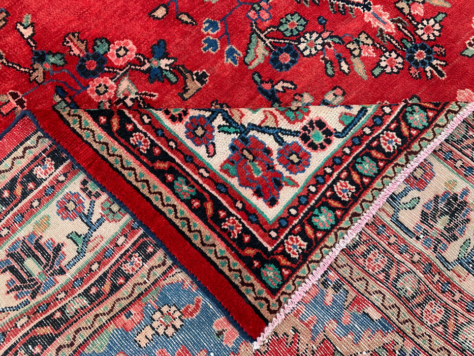 KBHM-1079 Hand-Knotted Persian Wool Rug – 11'7" x 8'8" Red, Blue & Ivory Traditional Area Rug