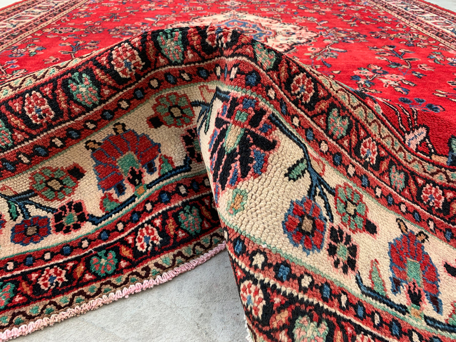 KBHM-1079 Hand-Knotted Persian Wool Rug – 11'7" x 8'8" Red, Blue & Ivory Traditional Area Rug