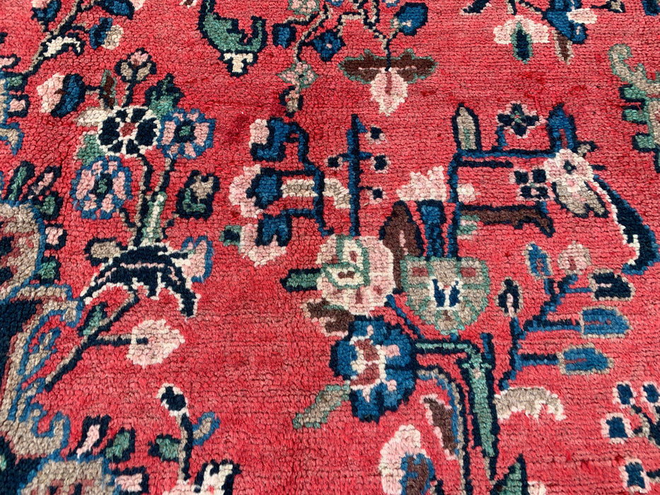 Hand-Knotted Persian Wool Rug 12'0 x 8'6 – Red, Blue & Ivory Traditional Medallion | KBHM-1081