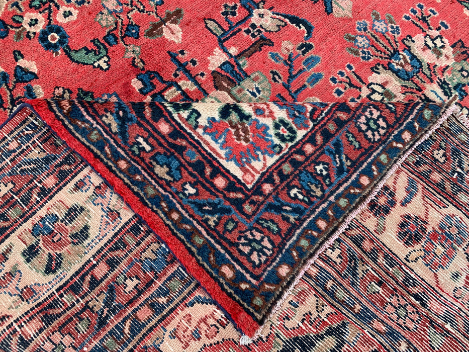 Hand-Knotted Persian Wool Rug 12'0 x 8'6 – Red, Blue & Ivory Traditional Medallion | KBHM-1081