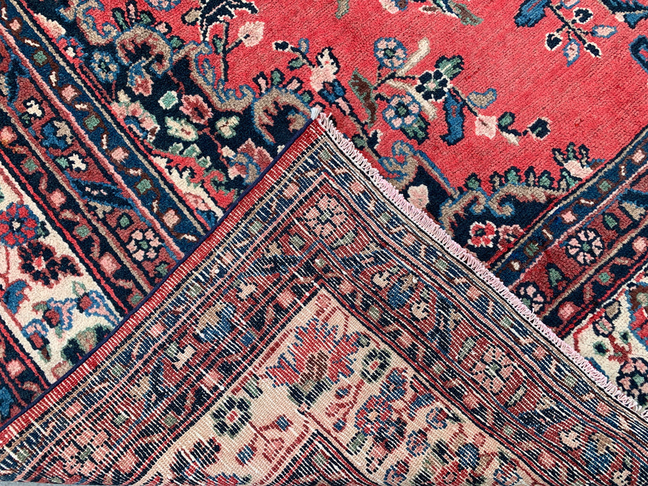 Hand-Knotted Persian Wool Rug 12'0 x 8'6 – Red, Blue & Ivory Traditional Medallion | KBHM-1081