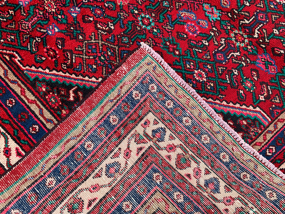 KBHM-1091 Hand-Knotted Persian Wool Rug – 10'0" x 7'0" Red, Blue & Ivory Traditional Area Rug