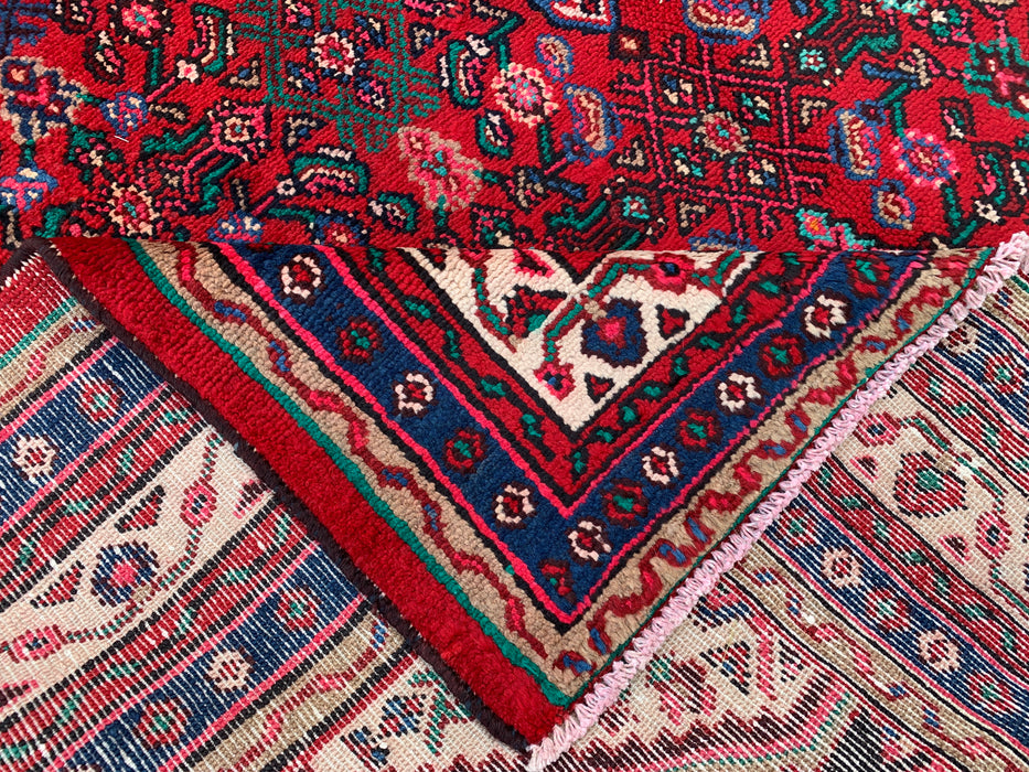 KBHM-1091 Hand-Knotted Persian Wool Rug – 10'0" x 7'0" Red, Blue & Ivory Traditional Area Rug