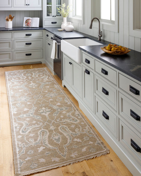 Almeria Hand Knotted Rug — Light Brown / Cream | ALM-2304