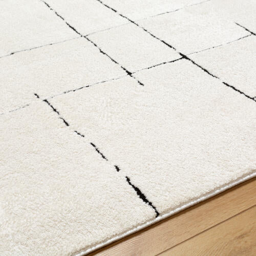 Livabliss Freud Machine Woven Rug — Ivory / Black | FEU-2300