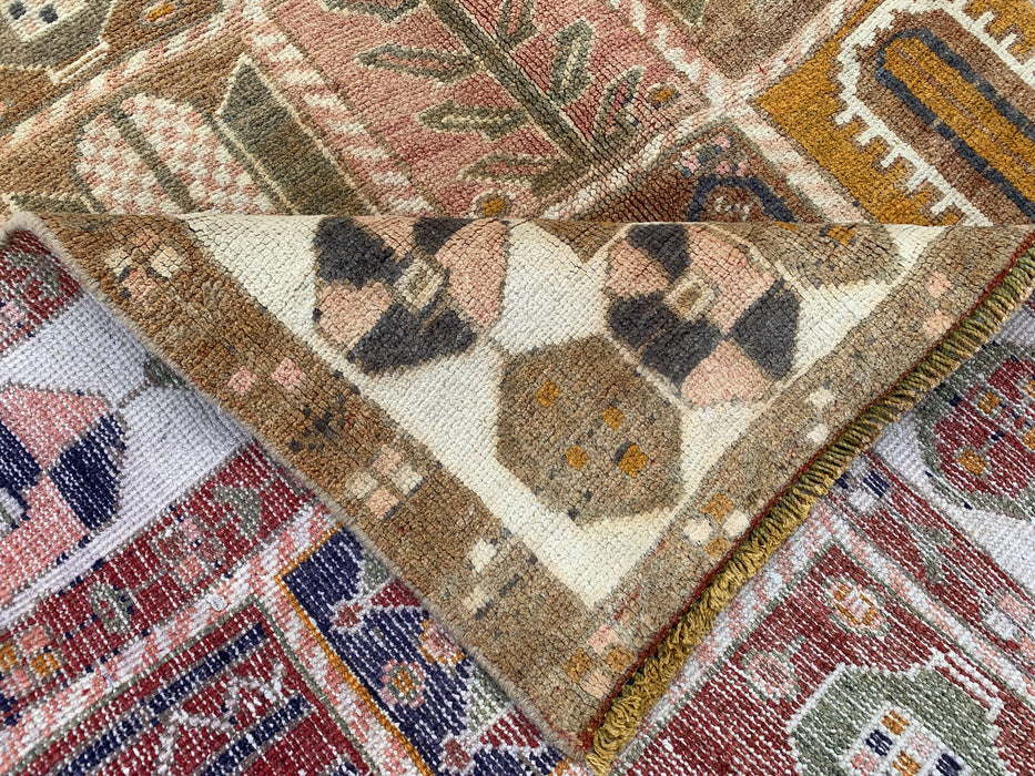 KBHM-1106 Hand-Knotted Persian Wool Rug – 9'3" x 6'2" Beige, Taupe & Ivory Panel Design One-of-a-Kind Area Rug