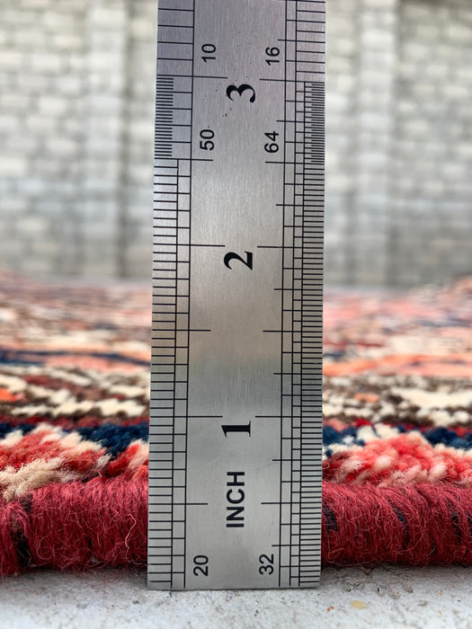 10'5 x 5'1 Hand-Knotted Persian Wool Rug in Red, Navy, Ivory & Rust Tribal Geometric Medallion Design | KBHM-1107