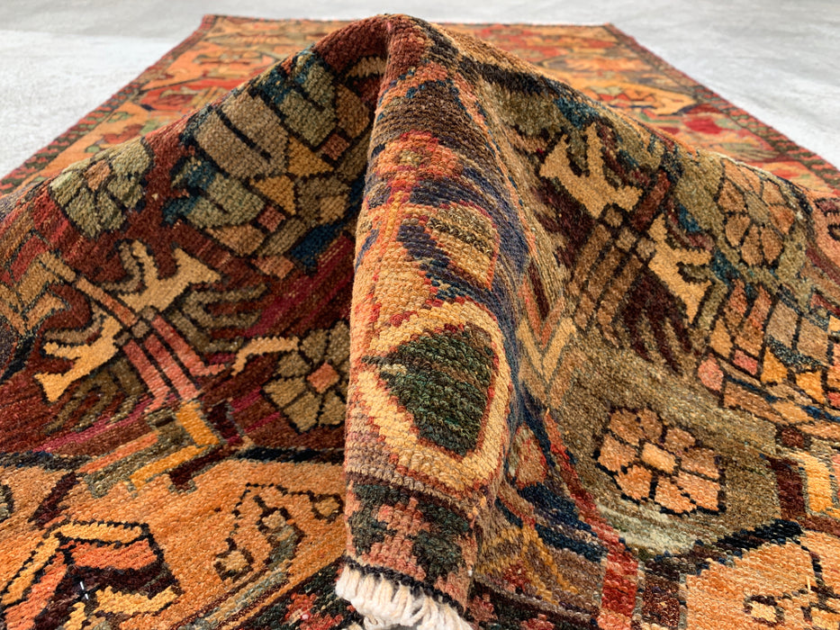 KBHM-1109 Hand-Knotted Persian Wool Rug – 5'6" x 3'3" Earth Tone Tribal Accent Rug